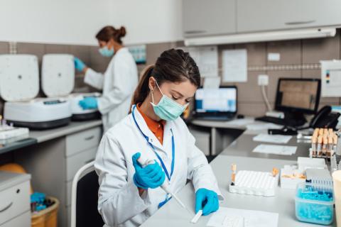 Image of researcher in lab